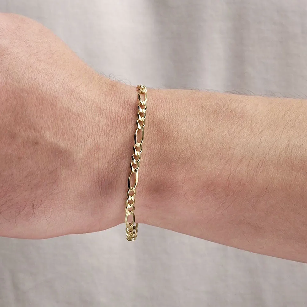 Solid Gold Figaro Bracelet