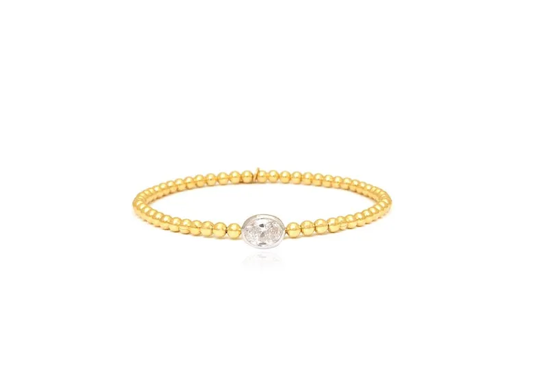 Stirata 1.01CT CVD 18kt Gold Stretch Bracelet