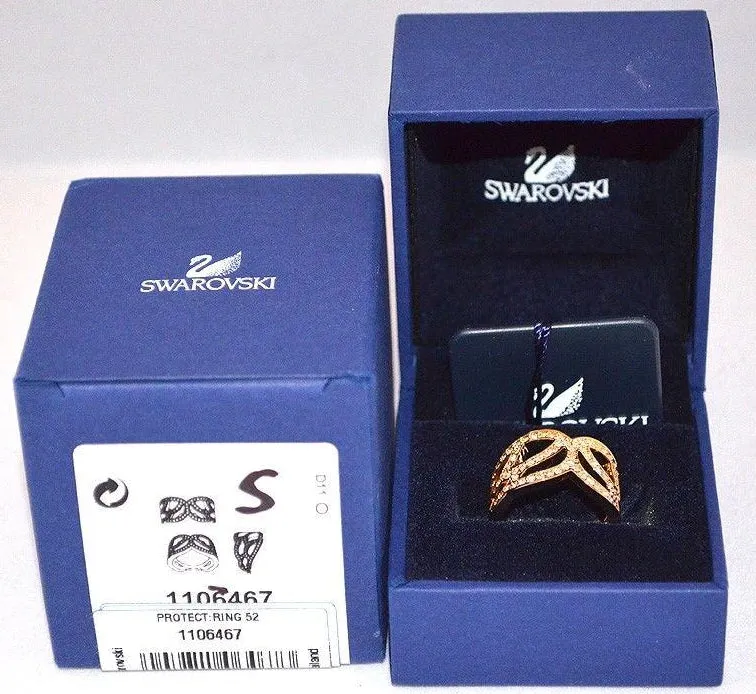 Swarovski Crystal GOLD RING PROTECT