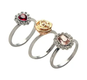 Swarovski Crystal MIMOSA Set of 3 Rings