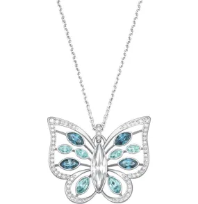 Swarovski FAUSTINA Pendant Butterfly Necklace, Rhodium- 5227313