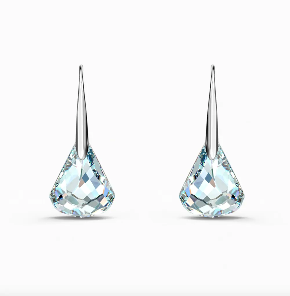 Swarovski SPIRIT PIERCED EARRINGS, White, Rhodium - 5516533