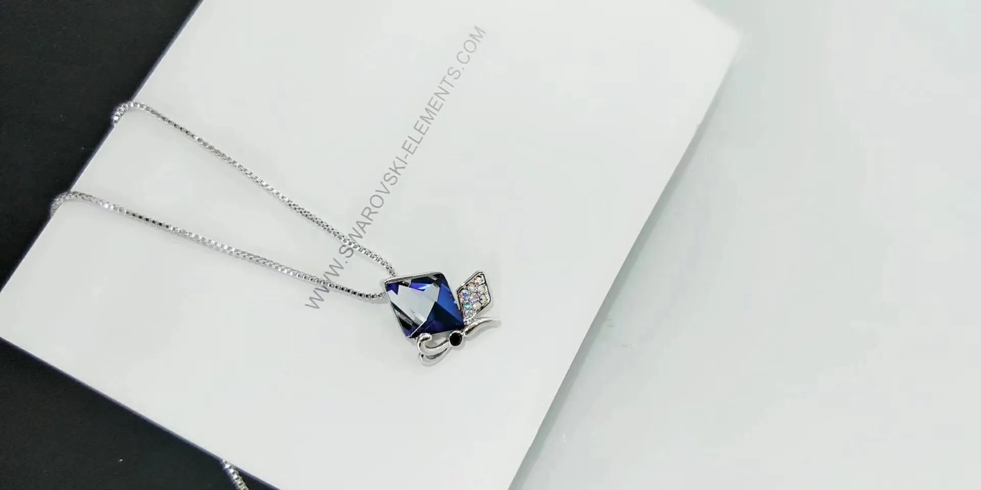 The Butterfly Unique Swarovski Crystal Platinum Plated Necklace