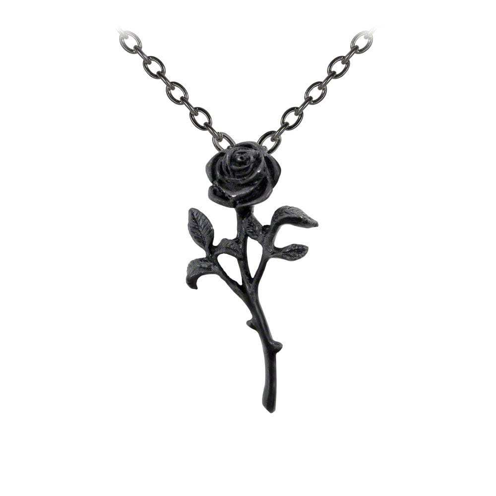 The Romance of The Black Rose Pendant