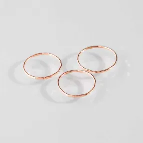 Thin Rose Gold Stacking Rings