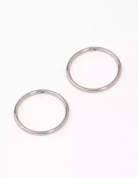 Titanium Fine Sleeper Earrings 10mm