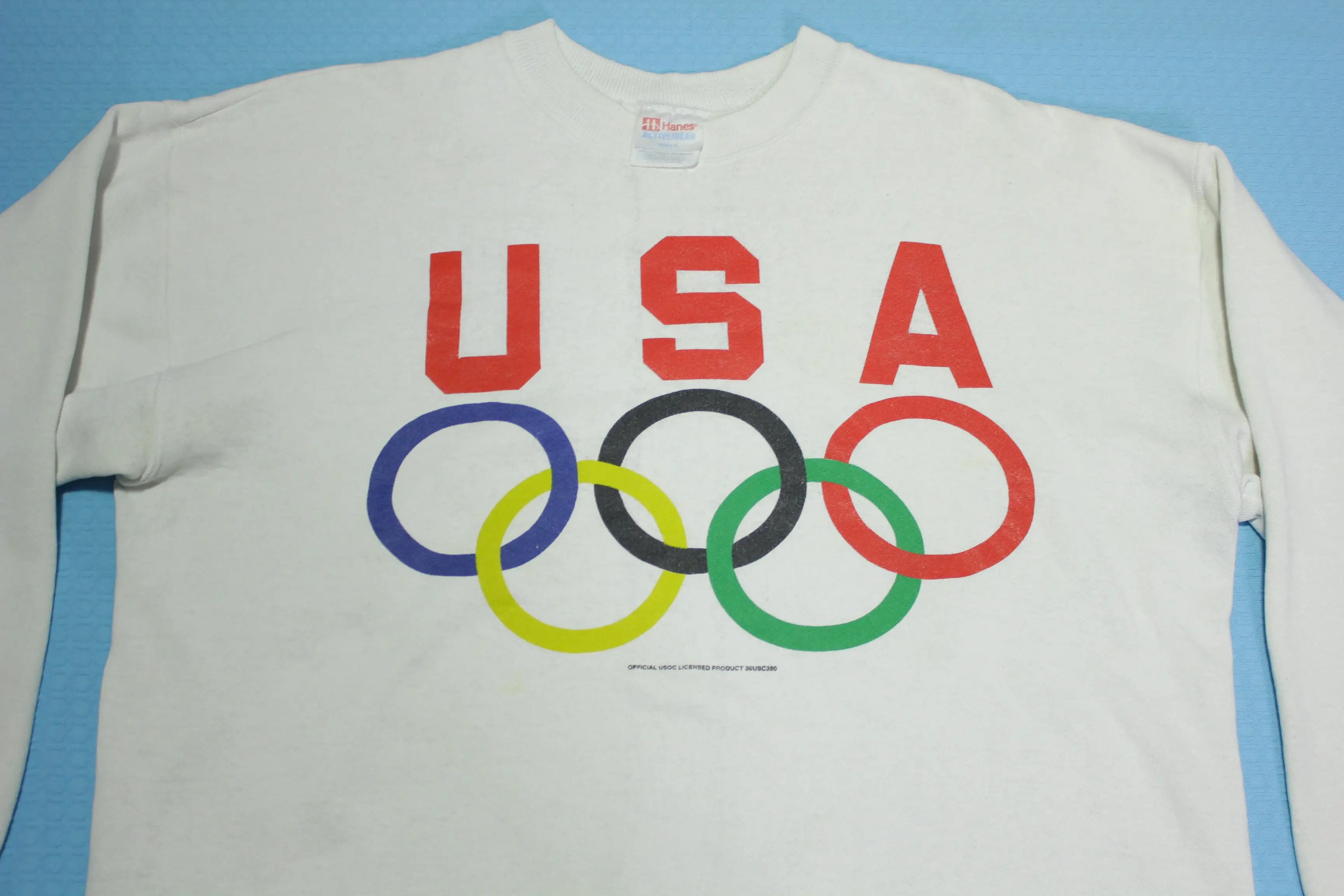 USA Olympic Rings Vintage 90s Official USOC Licensed Crewneck Sweatshirt