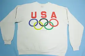 USA Olympic Rings Vintage 90s Official USOC Licensed Crewneck Sweatshirt