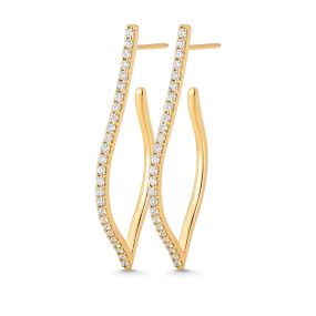 Veena Small Diamond Hoop Earrings