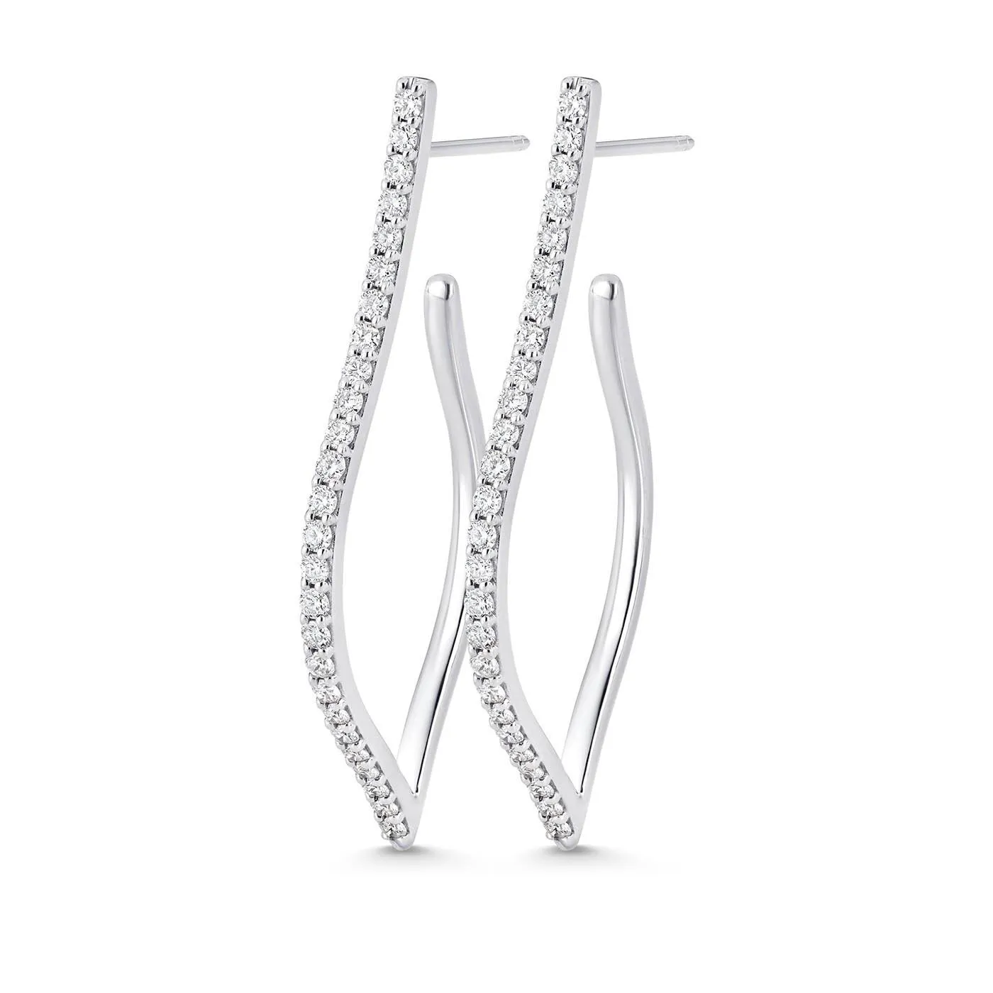 Veena Small Diamond Hoop Earrings