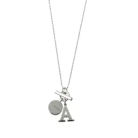 Von Treskow Initial Silver Fine Ball Chain Necklace