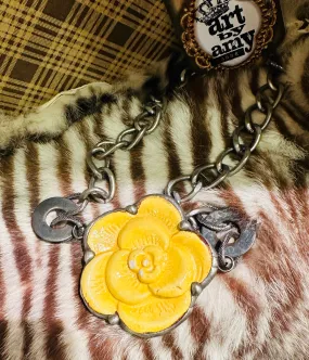 Yellow Flower Necklace - Art By Amy