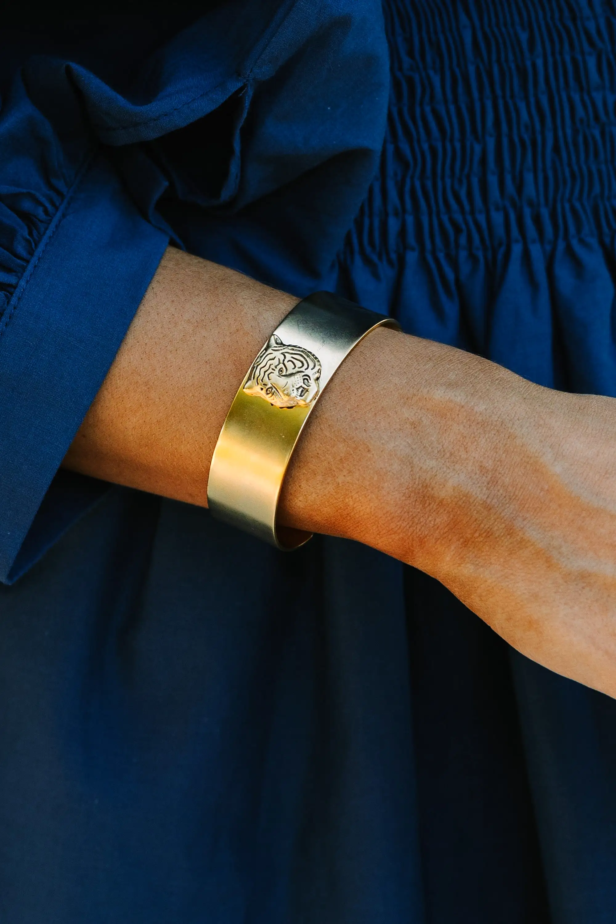 Yochi: Tiger Gold Cuff Bracelet