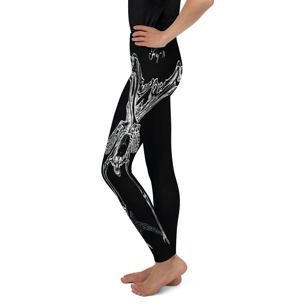 Youth CONTORTURE Leggings: Boney White